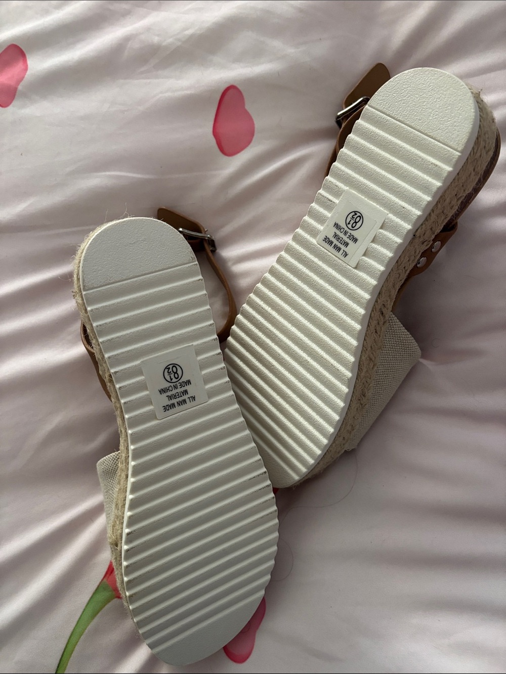 Soda Cream Canvas and Tan Ankle-Strap Espadrille Sandals - Picture 4 of 5